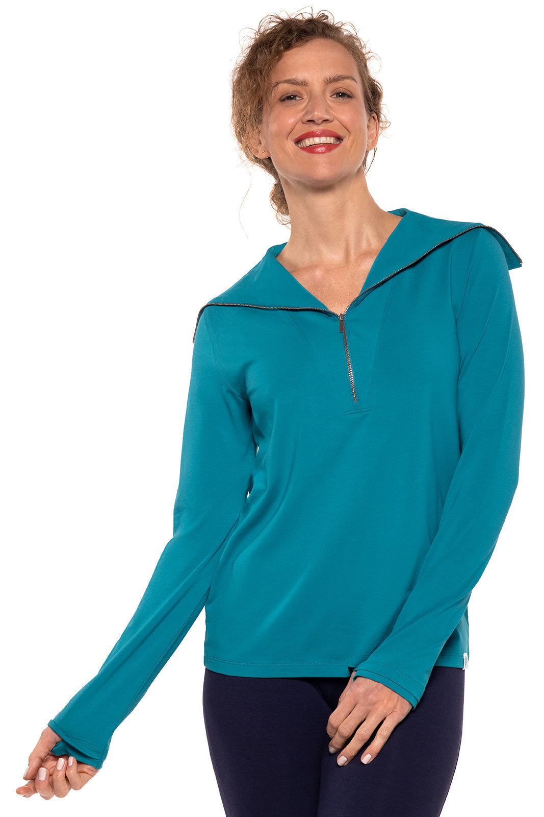 Women's Collins Quarter-Zip | Tahitian Teal
