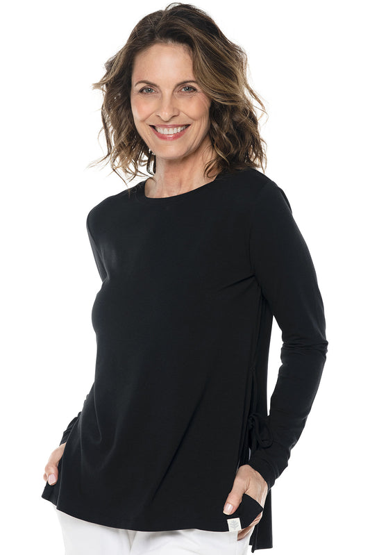 Women's Surf Side Slit Shirt | Black | Core