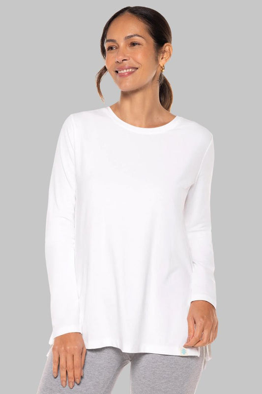 Women's Surf Side Slit Shirt | White