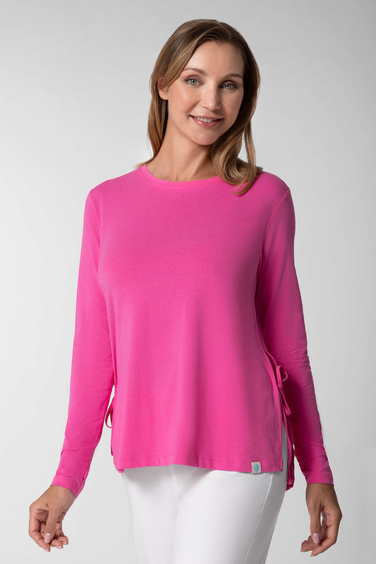 Women's Surf Side Slit Shirt | Tulip Pink