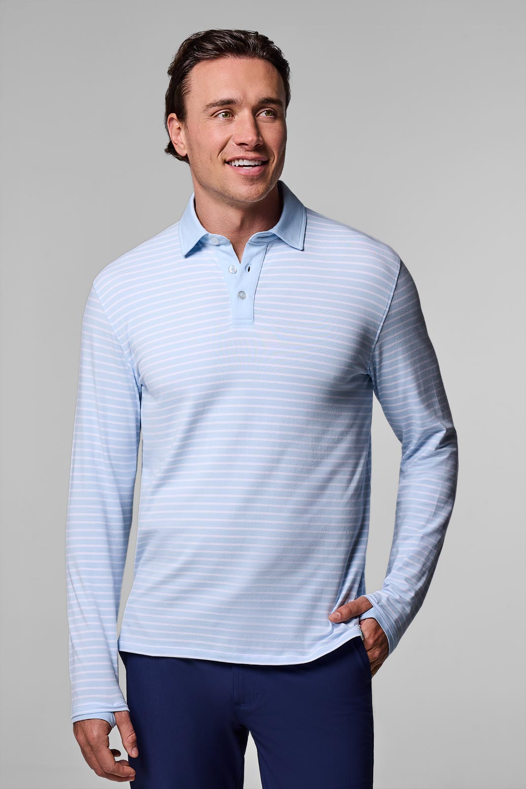 Men's Bal Harbour Polo | Skyride/White Stripe