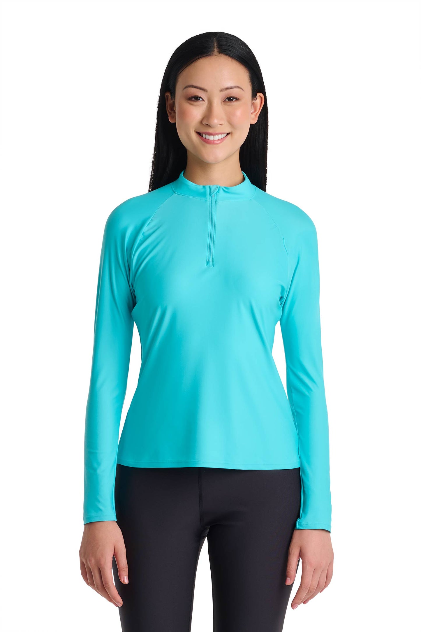 Women's Bal Harbour Long Sleeve Rash Guard | Blue Curacao