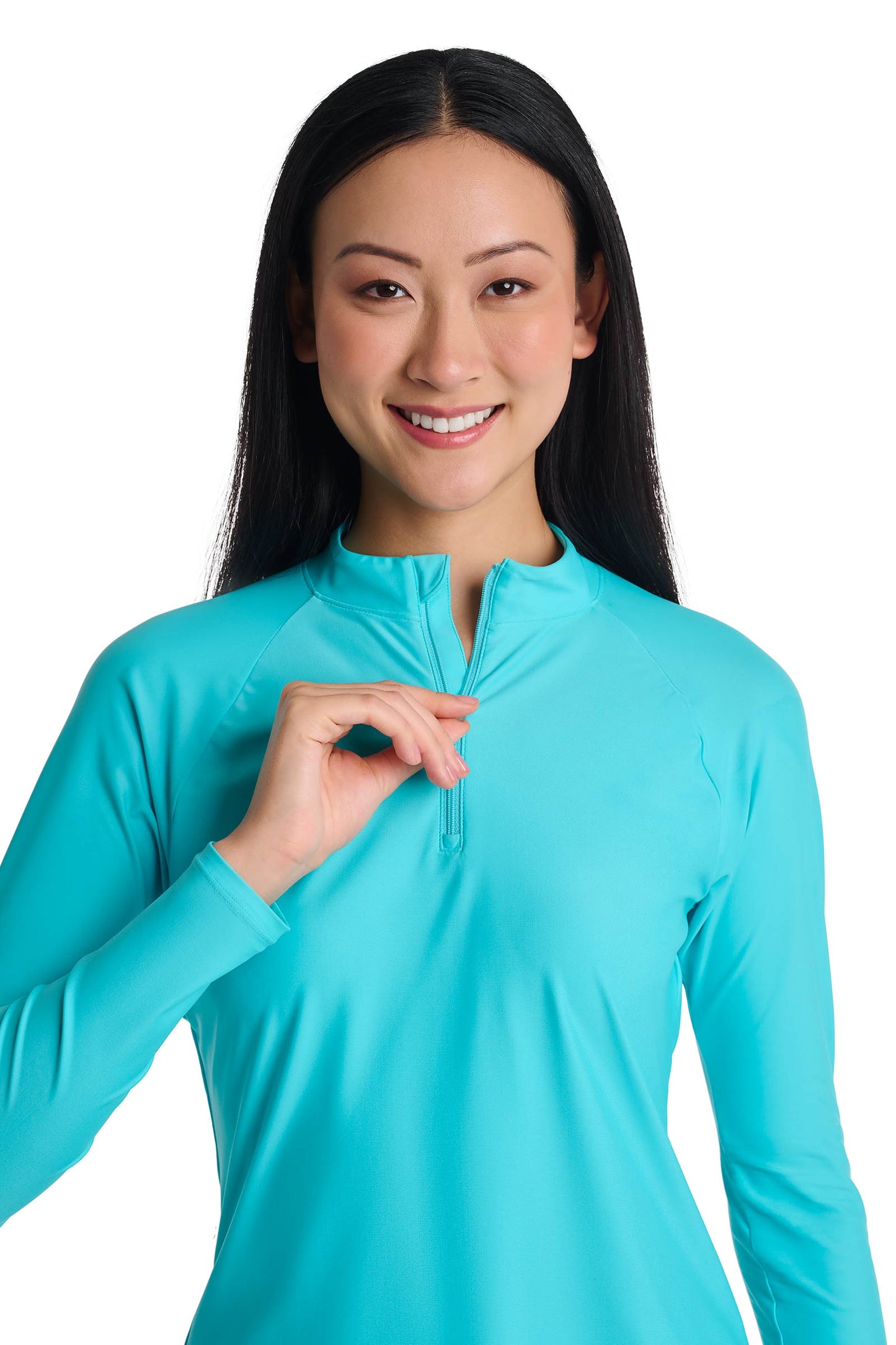 Women's Bal Harbour Long Sleeve Rash Guard | Blue Curacao