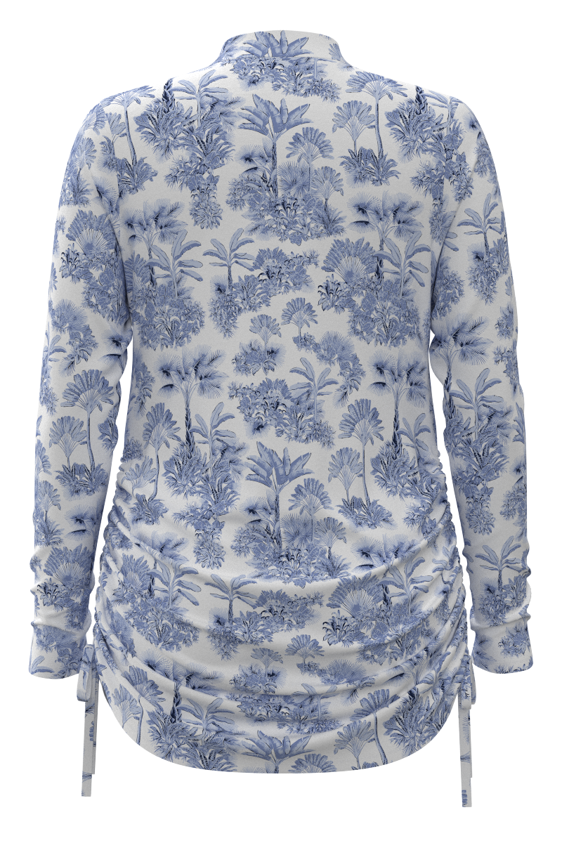 Women's Key Biscayne Ruche Swim Top | Periwinkle Isla Bonita