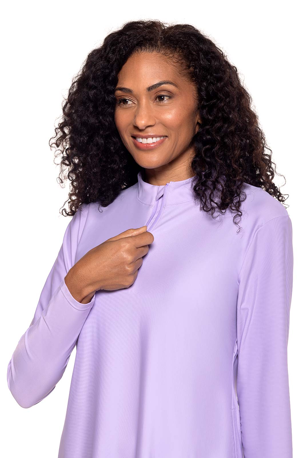 Women's Key Biscayne Ruche Swim Top | Lavendula