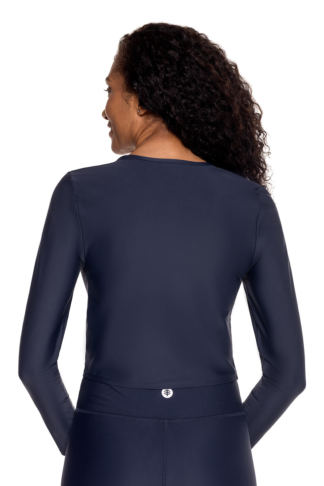 Women's Ocean Drive Cropped Rash Guard | Navy