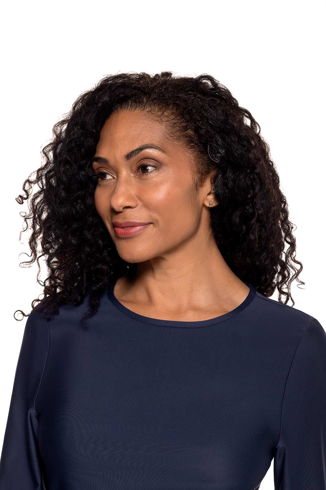 Women's Ocean Drive Cropped Rash Guard | Navy