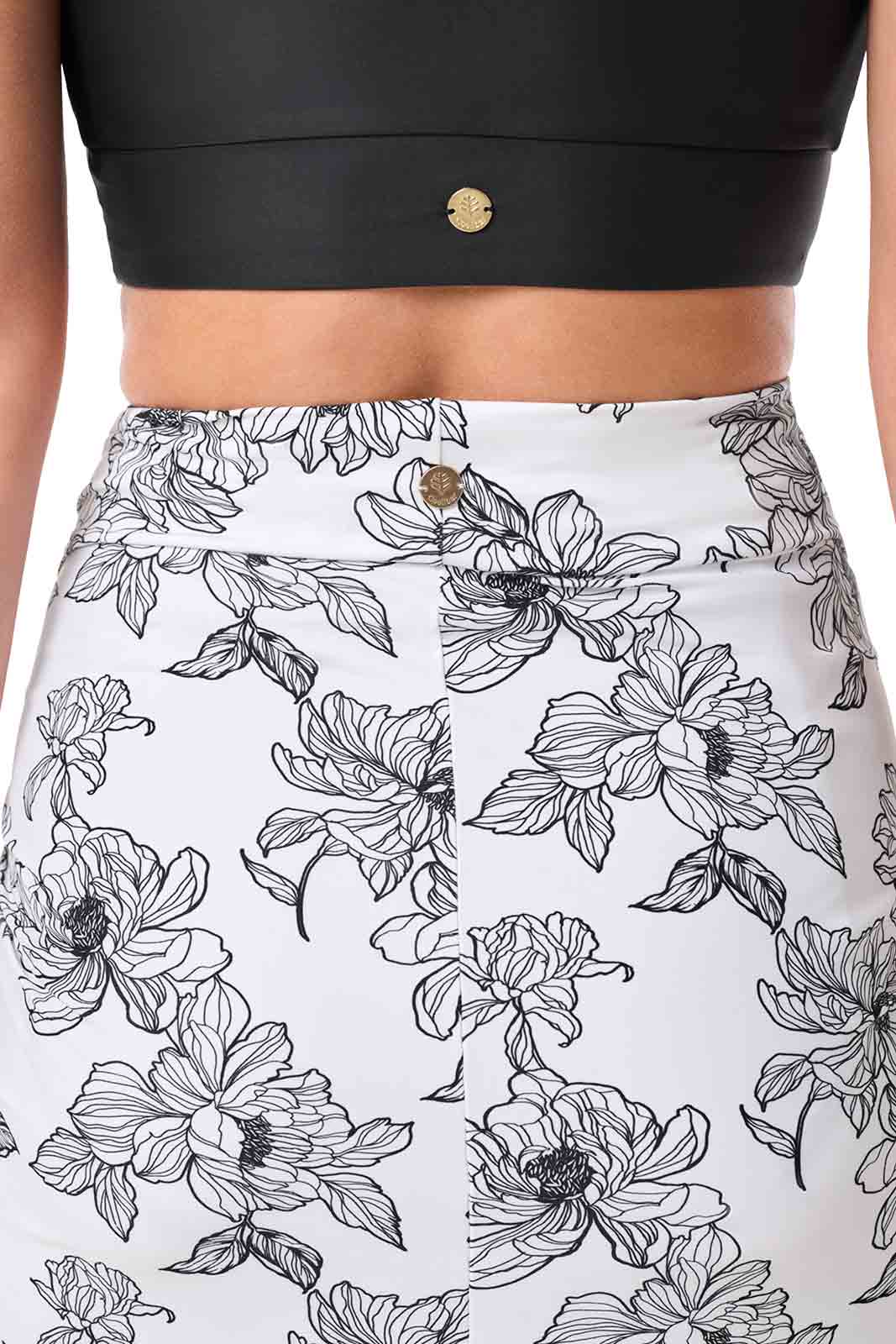 Women's North Bay Village Knot Cover-Up | White/Black Perfect Peony