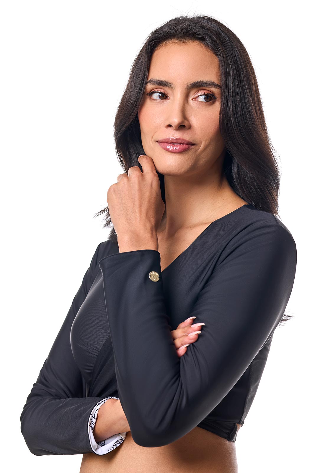 Women's Sunny Isles Reversible Wrap Shrug | White/Black Perfect Peony Reversible