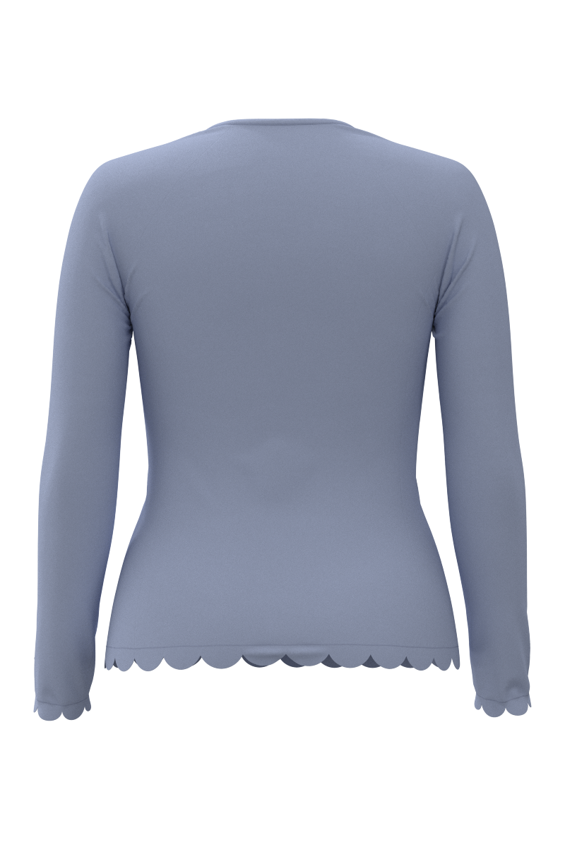 Women's Stony Coral Scallop Long Sleeve Rashguard | Periwinkle