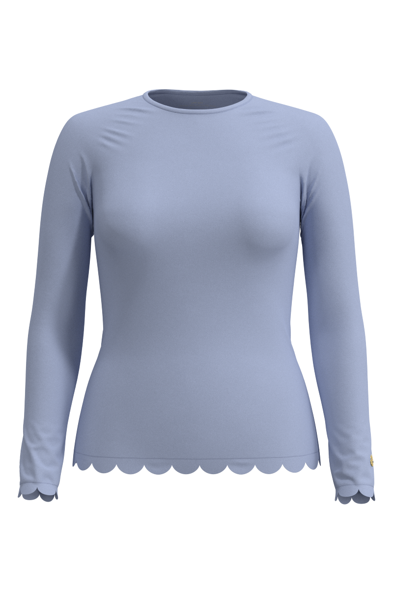 Women's Stony Coral Scallop Long Sleeve Rashguard | Periwinkle