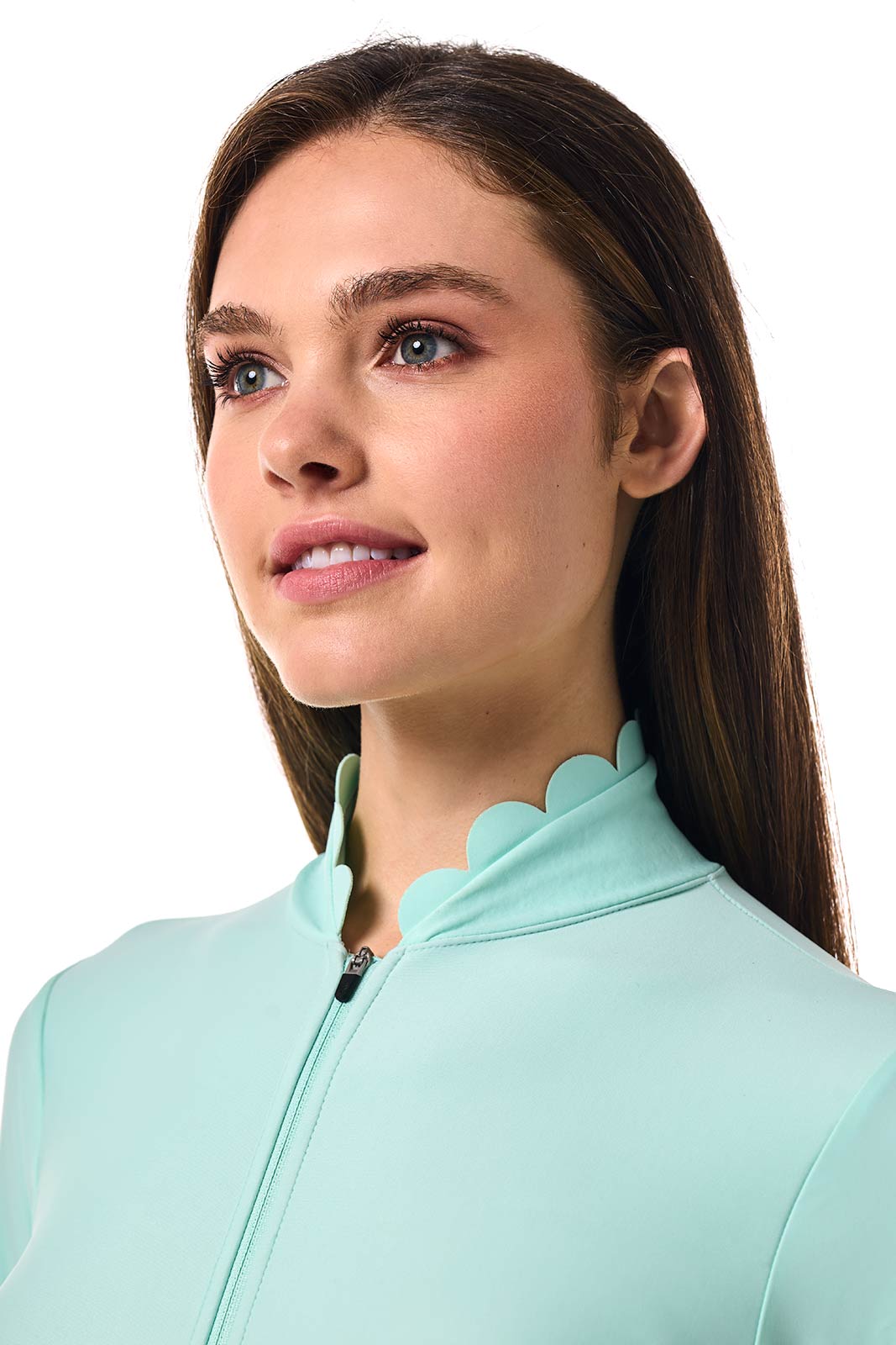 Women's Great Star Scallop Long Sleeve Swimsuit | Honeydew