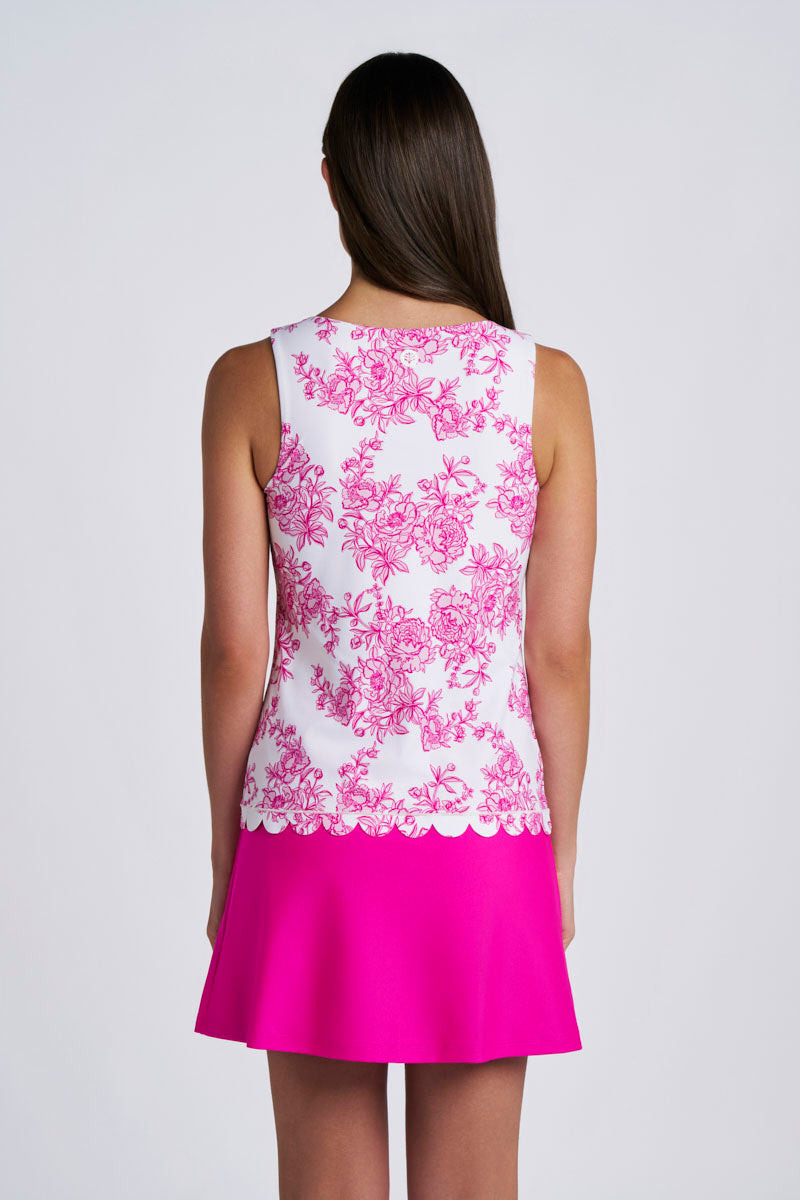 Women's Acropora Scallop Swim Tank | Fuchsia Bouquet