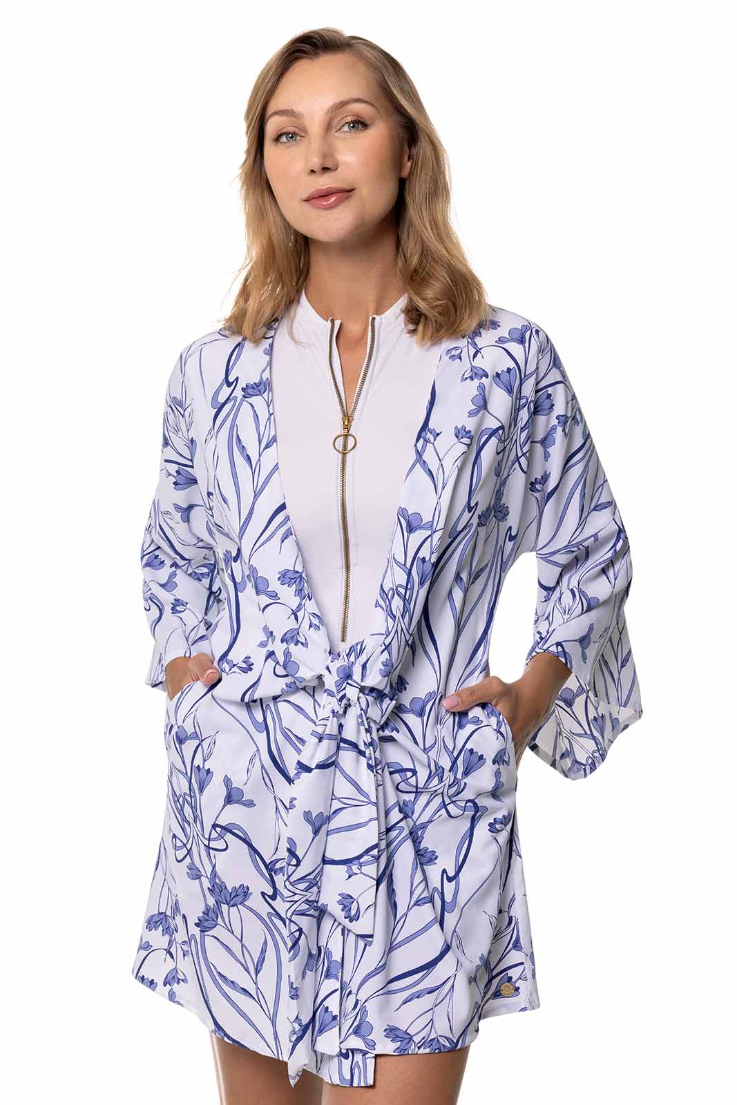 Women's Ocean Drive Cover-Up | White Iris Dusk