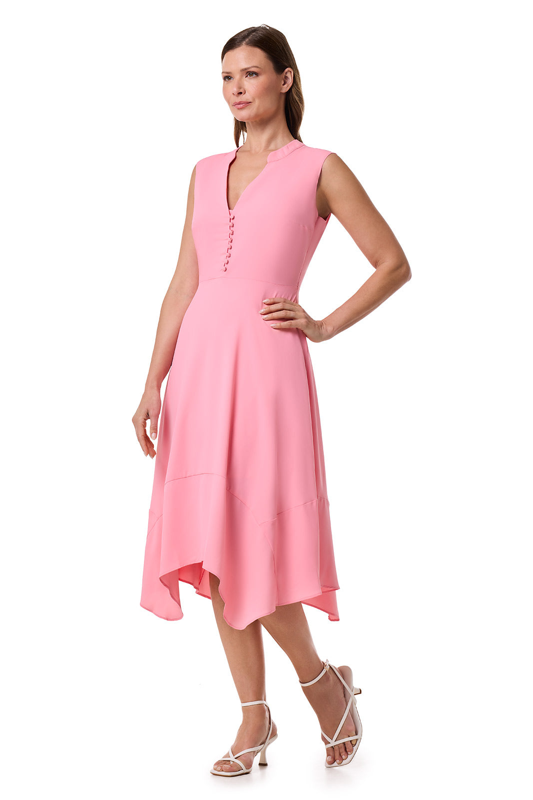 Women's Monroe Button Front Maxi Dress | Flamingo Pink