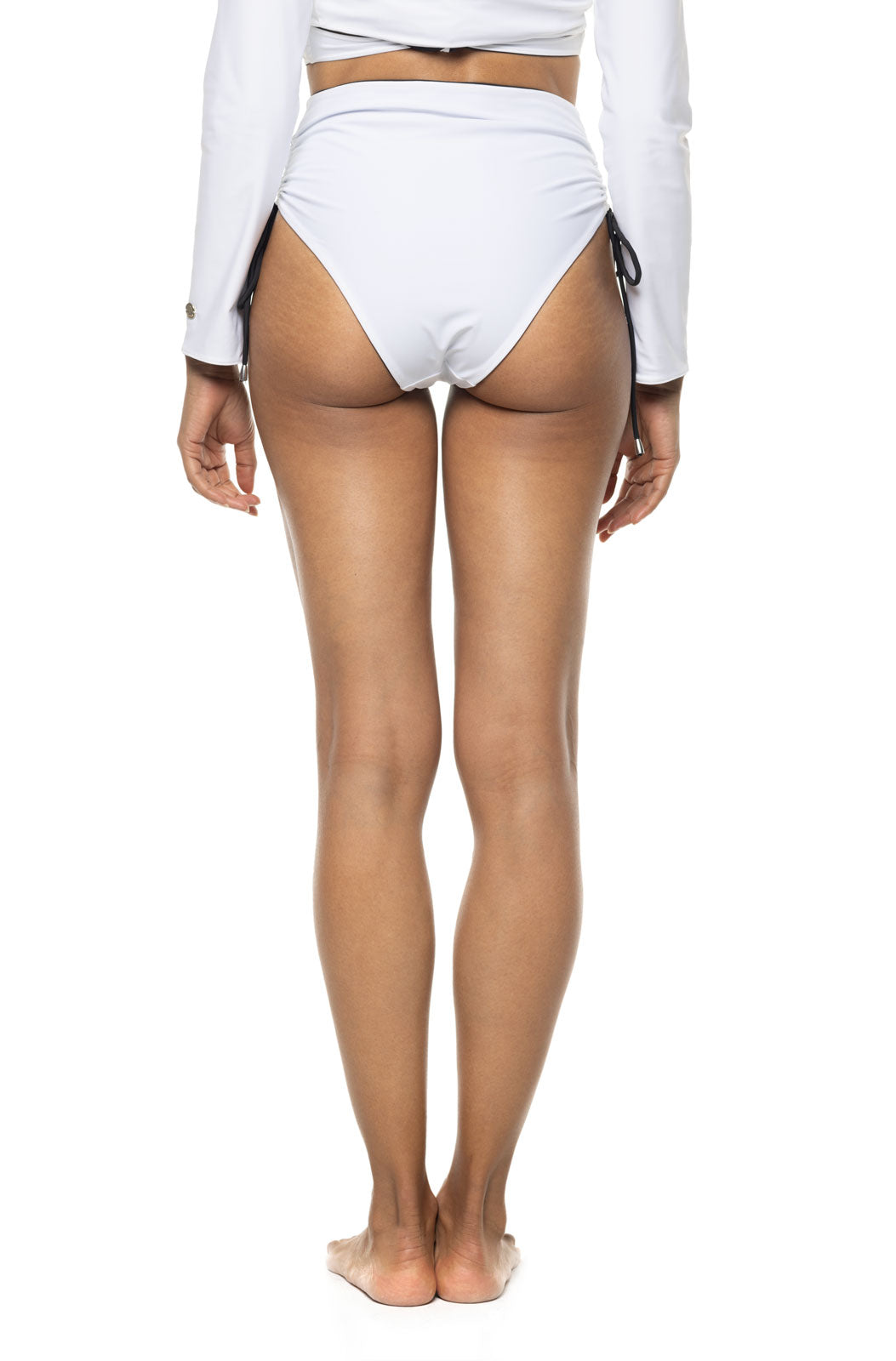 Women's Myrtle Reversible Ruche Adjustable Swim Bottoms | Black| Core