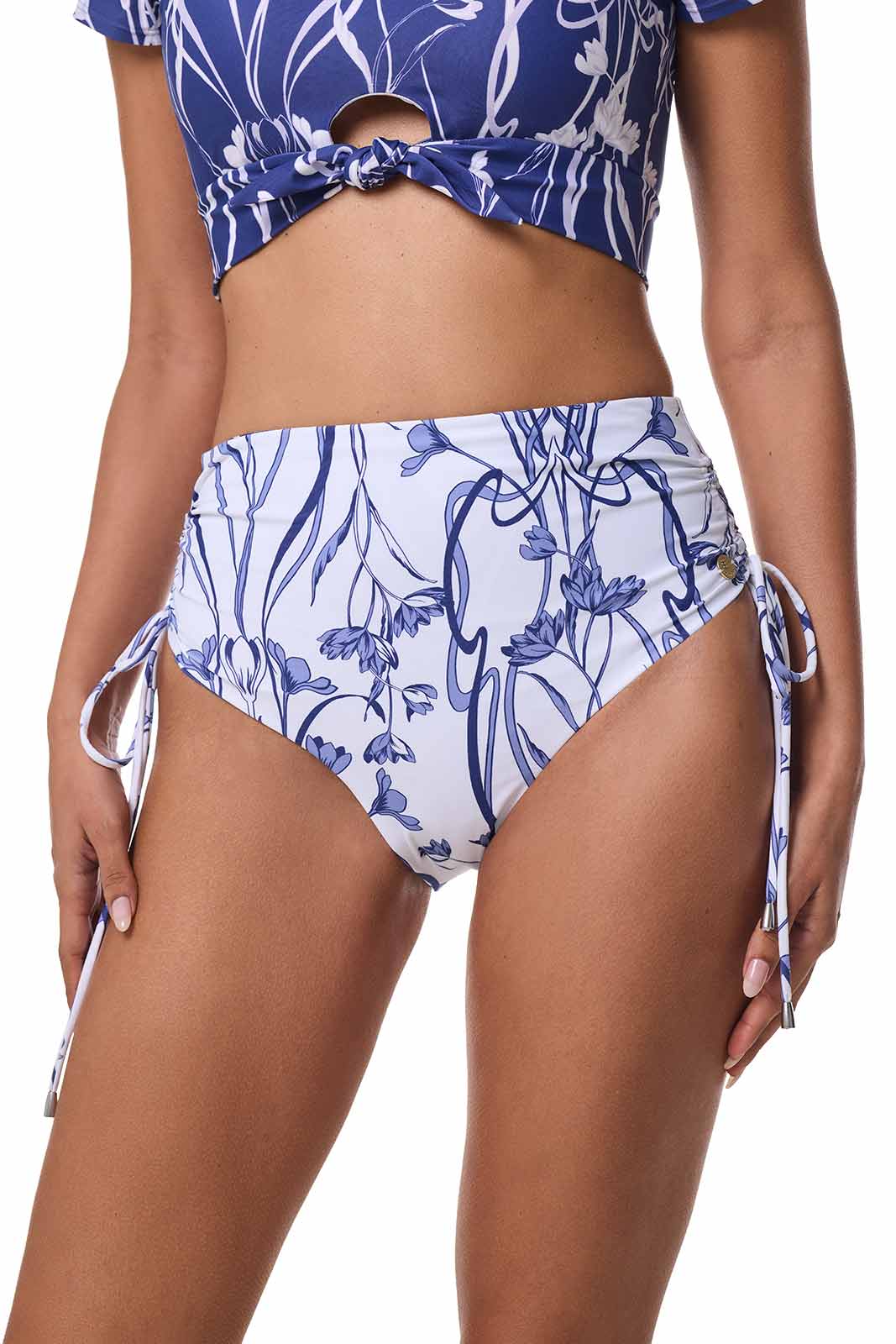 Women's Myrtle Reversible Ruche Adjustable Swim Bottoms | Future Dusk