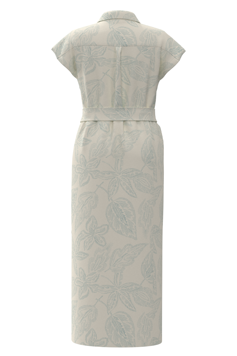 Women's Espanola Way Dress | Vanilla Embroidered Leaves