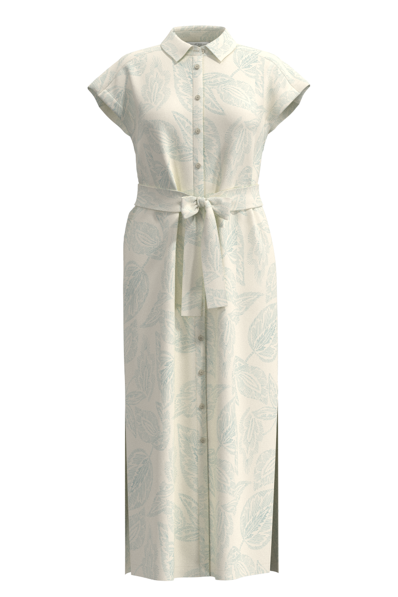 Women's Espanola Way Dress | Vanilla Embroidered Leaves