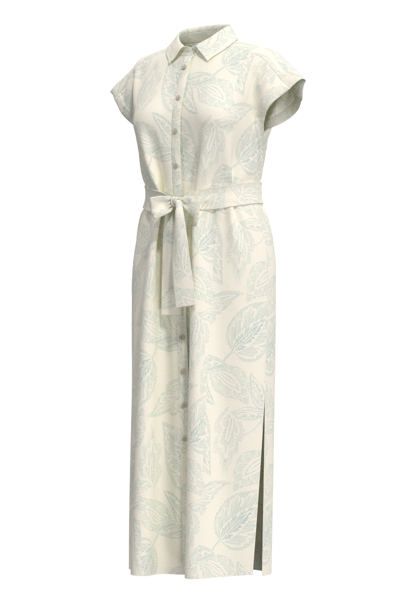 Women's Espanola Way Dress | Vanilla Embroidered Leaves
