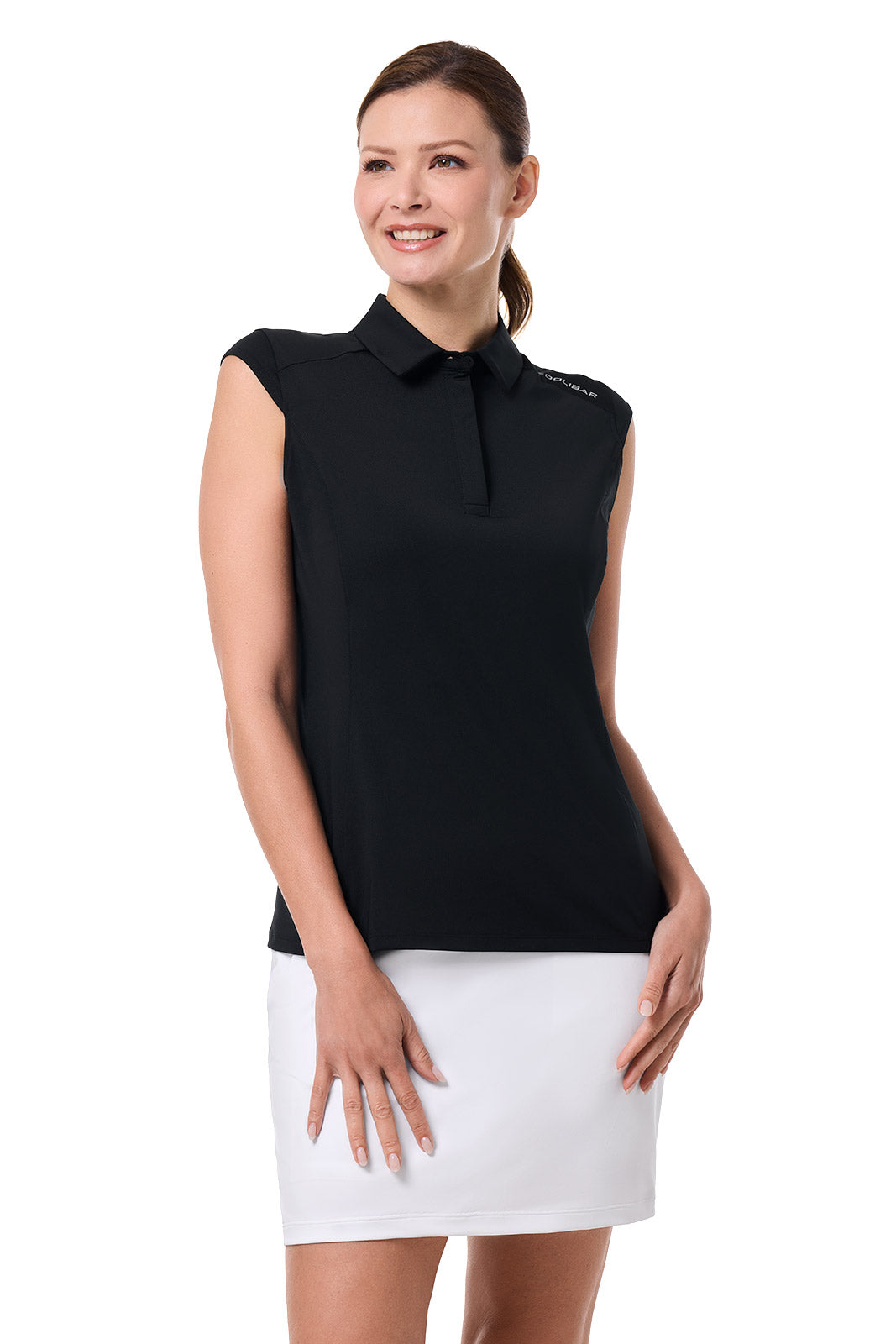Women's Dew-Sweeper Sleeveless Polo | Black