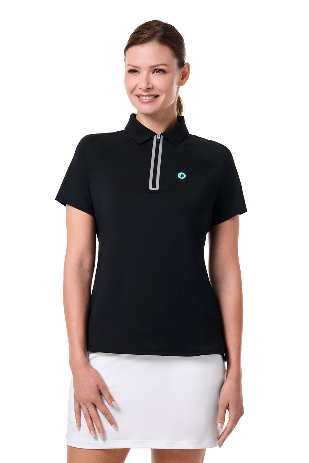 Women's Double Eagle Short Sleeve Polo | Black