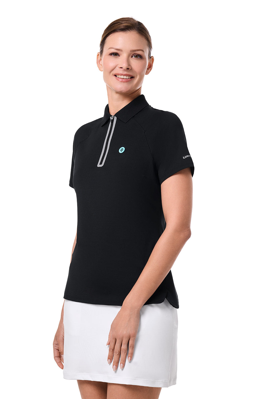 Women's Double Eagle Short Sleeve Polo | Black