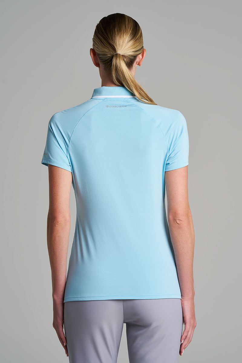 Women's Double Eagle Short Sleeve Golf Polo | Arctic Blue