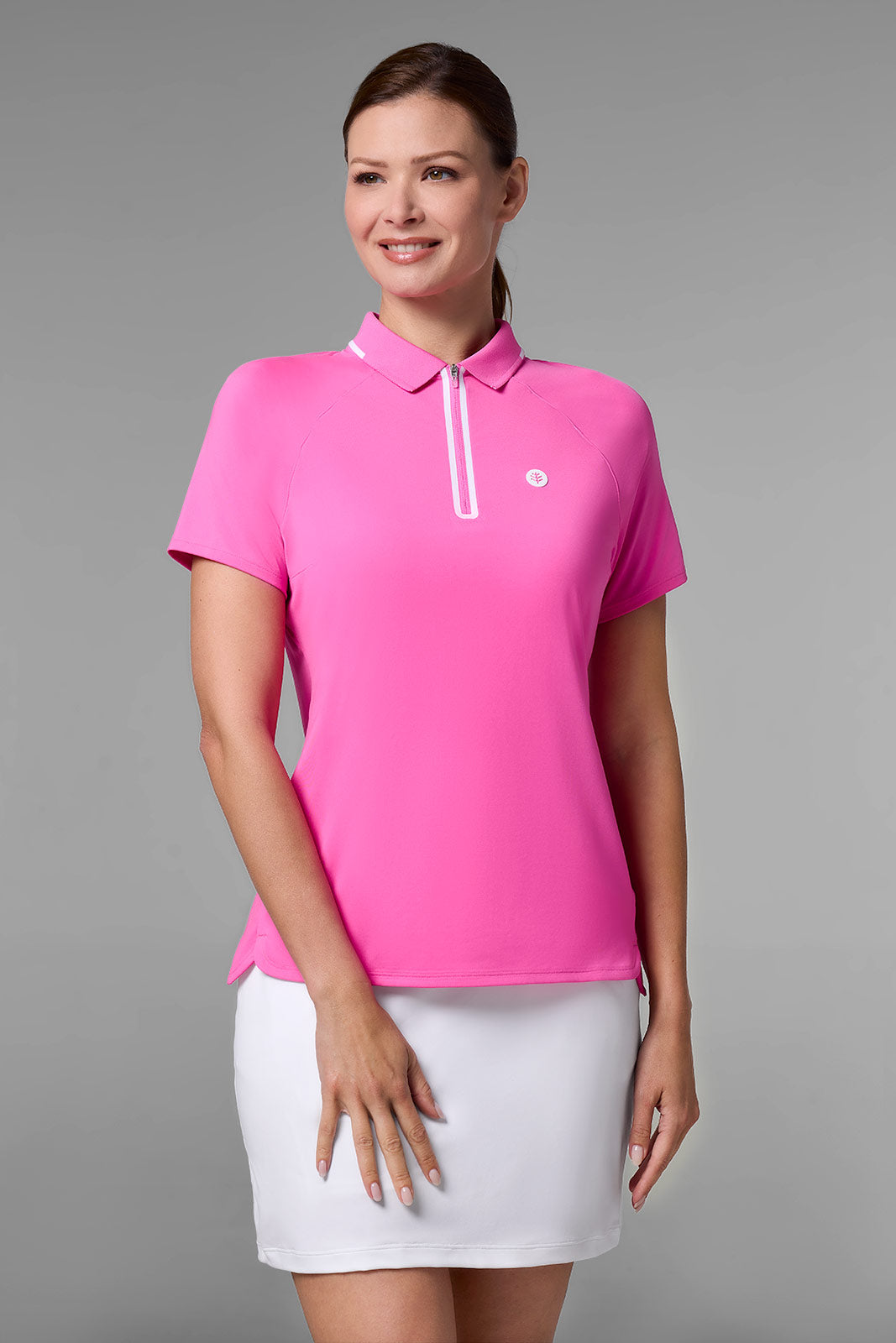 Women's Double Eagle Short Sleeve Golf Polo | Tulip Pink