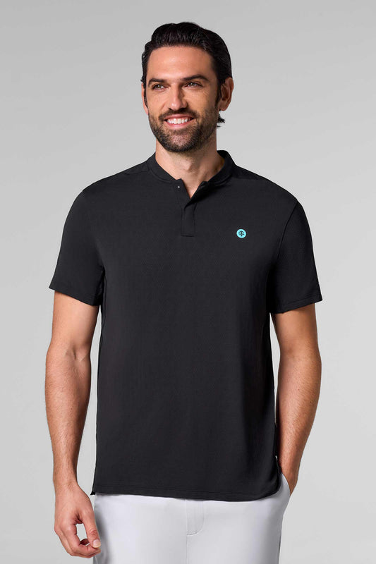 Men's Albatross Short Sleeve Polo | Black Diamond Jacquard