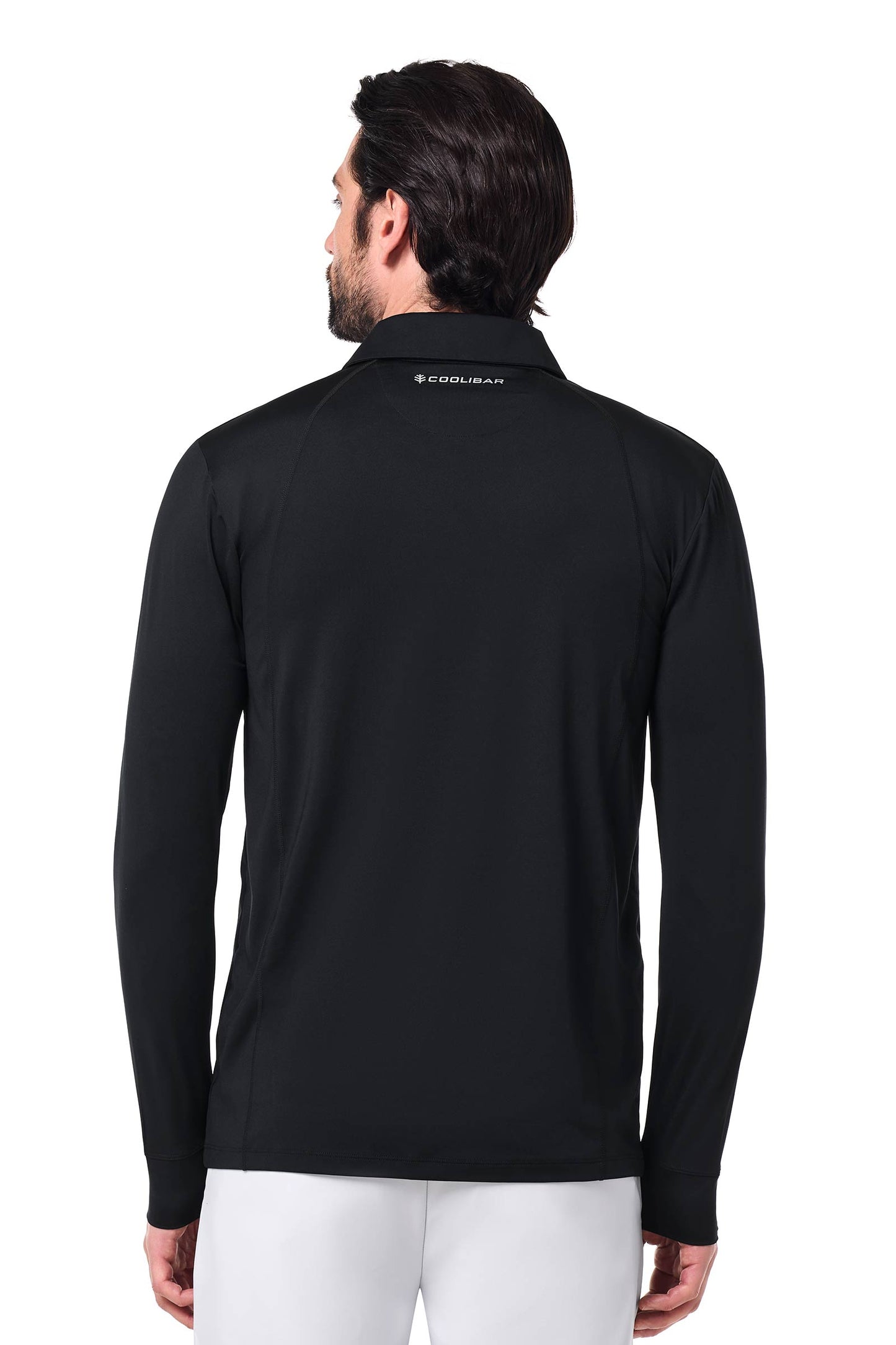Men's Drive Long Sleeve Golf Polo | Black