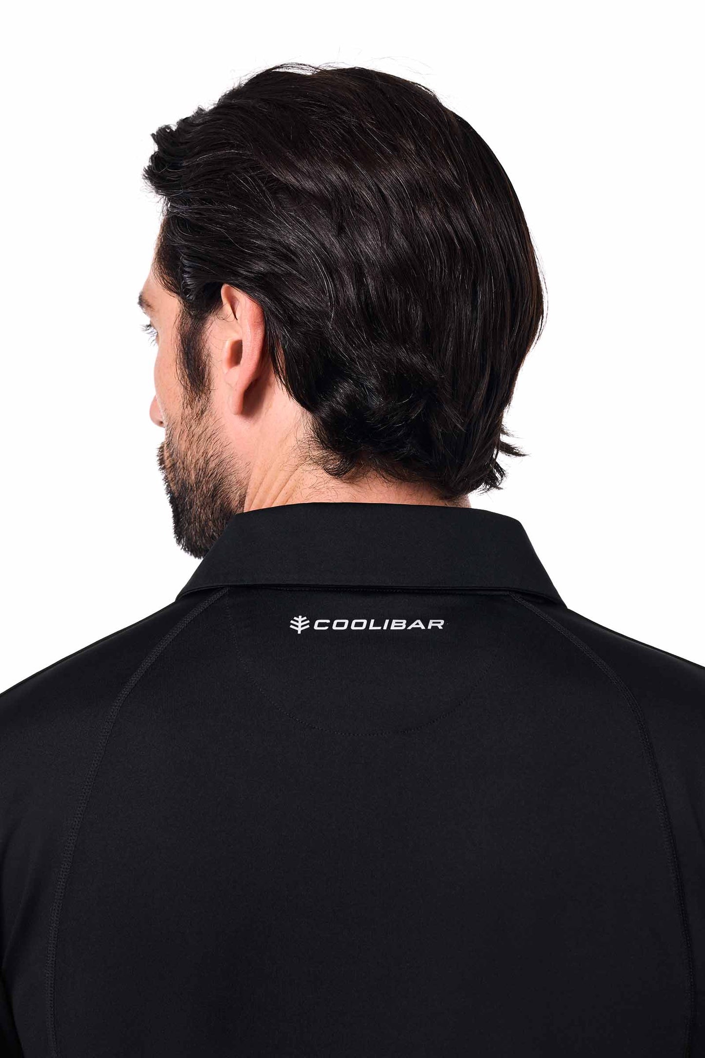 Men's Drive Long Sleeve Golf Polo | Black