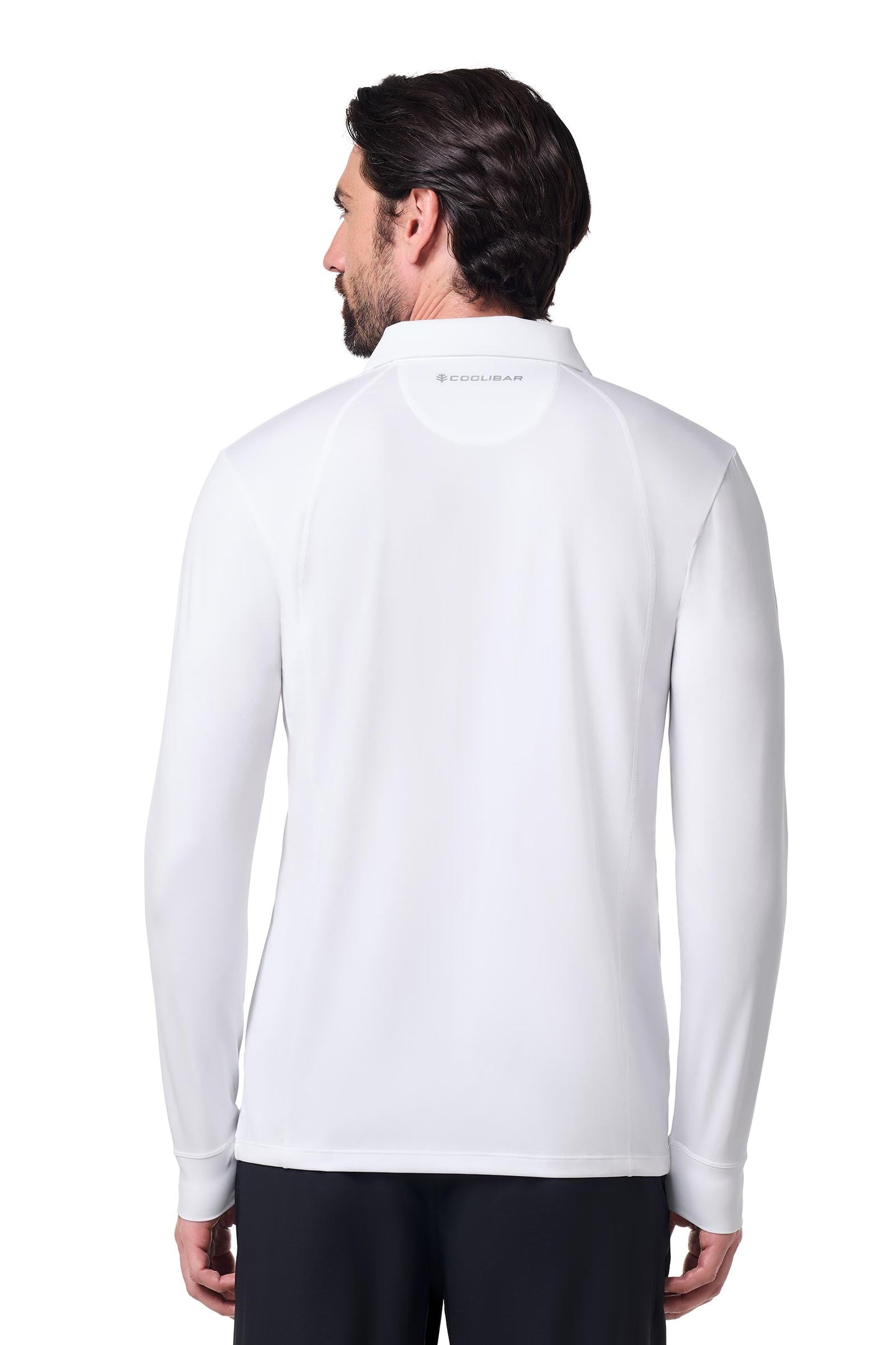 Men's Drive Long Sleeve Golf Polo | White