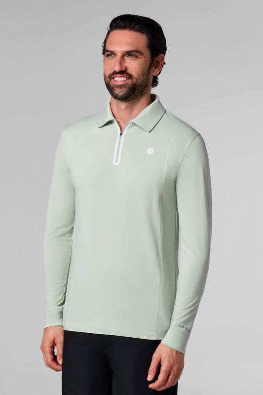 Men's Drive Long Sleeve Golf Polo | Seedling