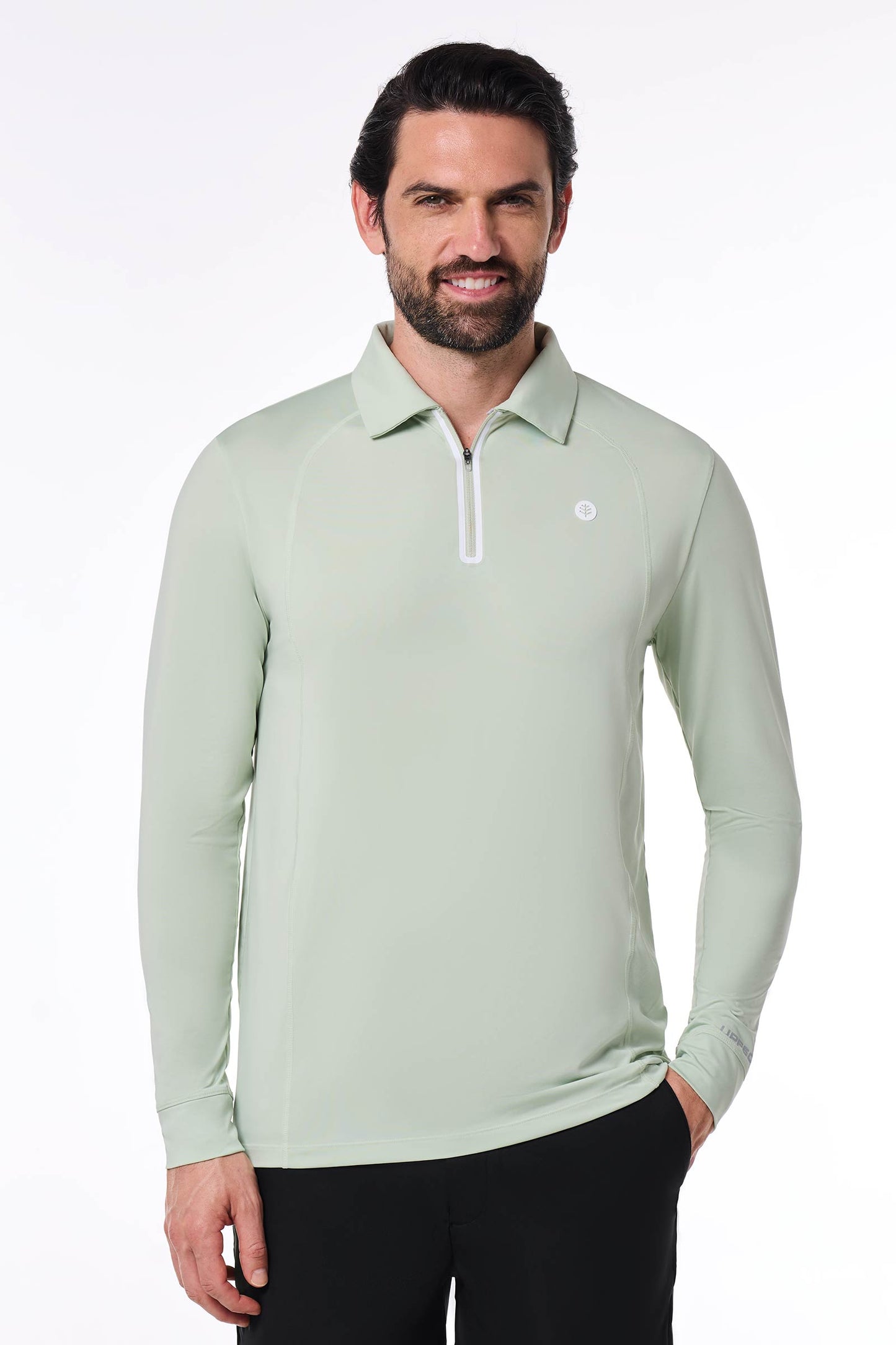 Men's Drive Long Sleeve Golf Polo | Seedling