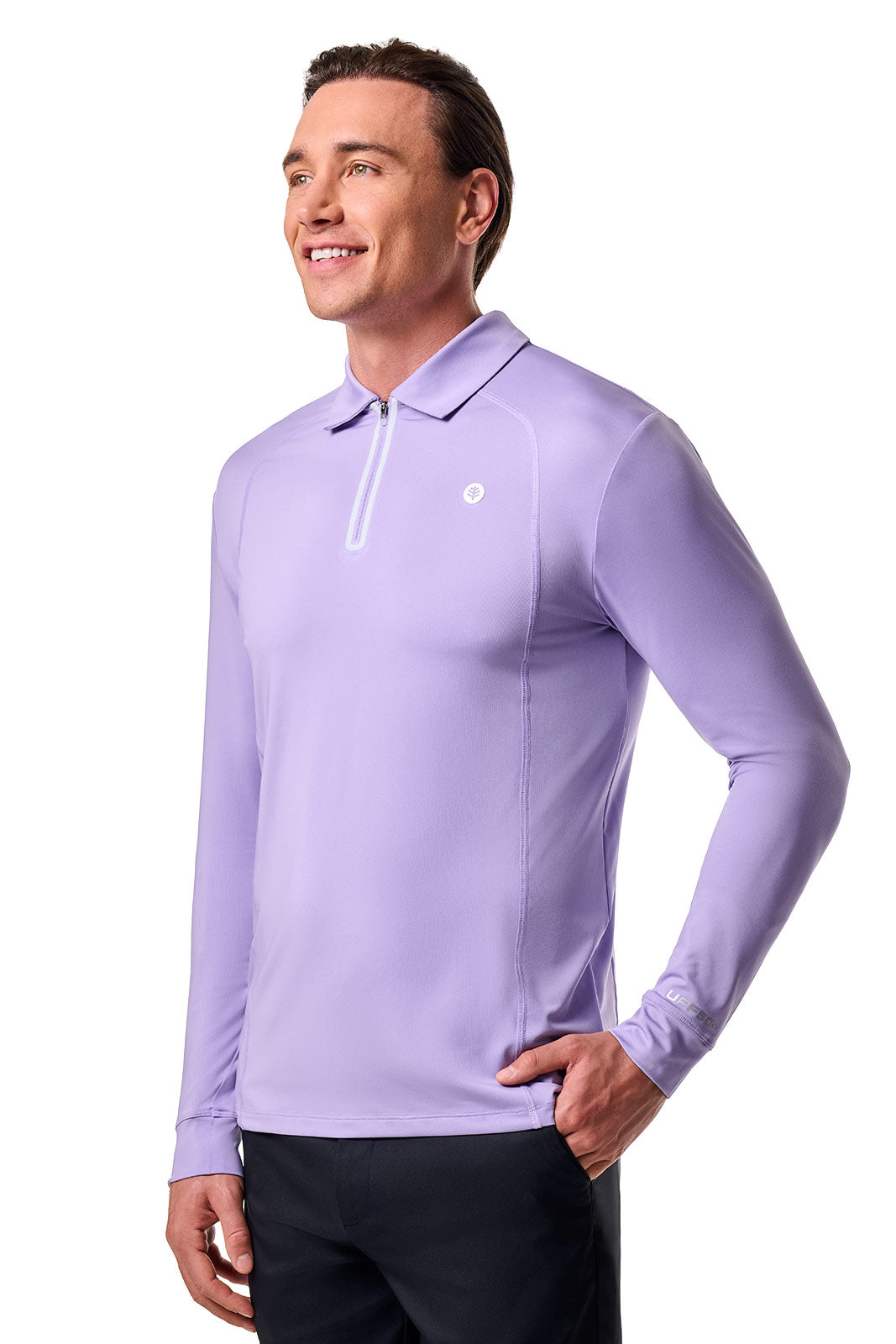 Men's Drive Long Sleeve Golf Polo | Lavendula