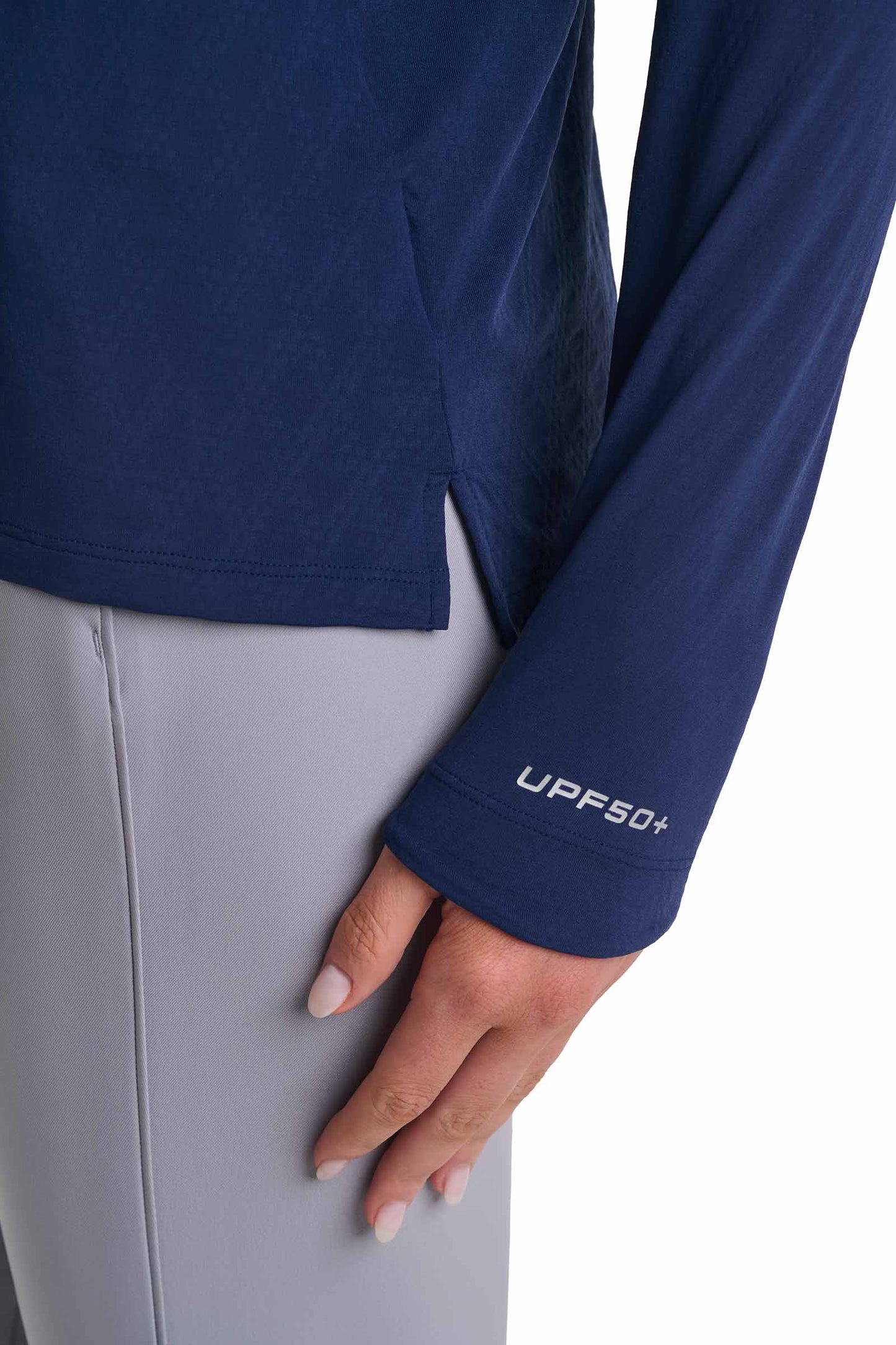 Women's Albatross Long Sleeve Pullover | Navy Diamond Jacquard