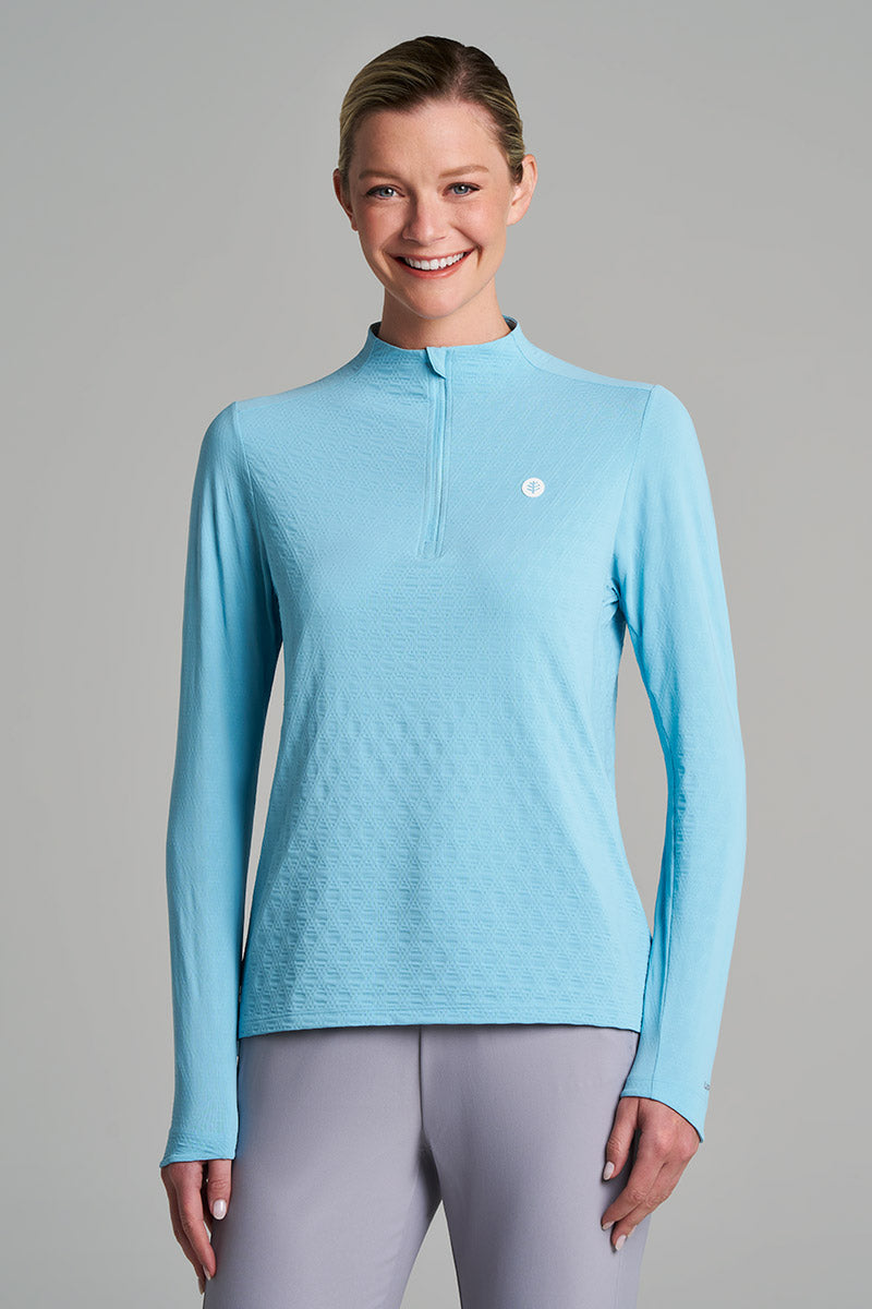Women's Albatrose Golf Pullover | Arctic Blue Diamond Jacquard |July