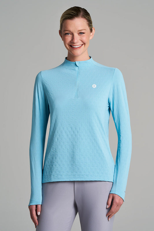 Women's Albatrose Golf Pullover | Arctic Blue Diamond Jacquard |July