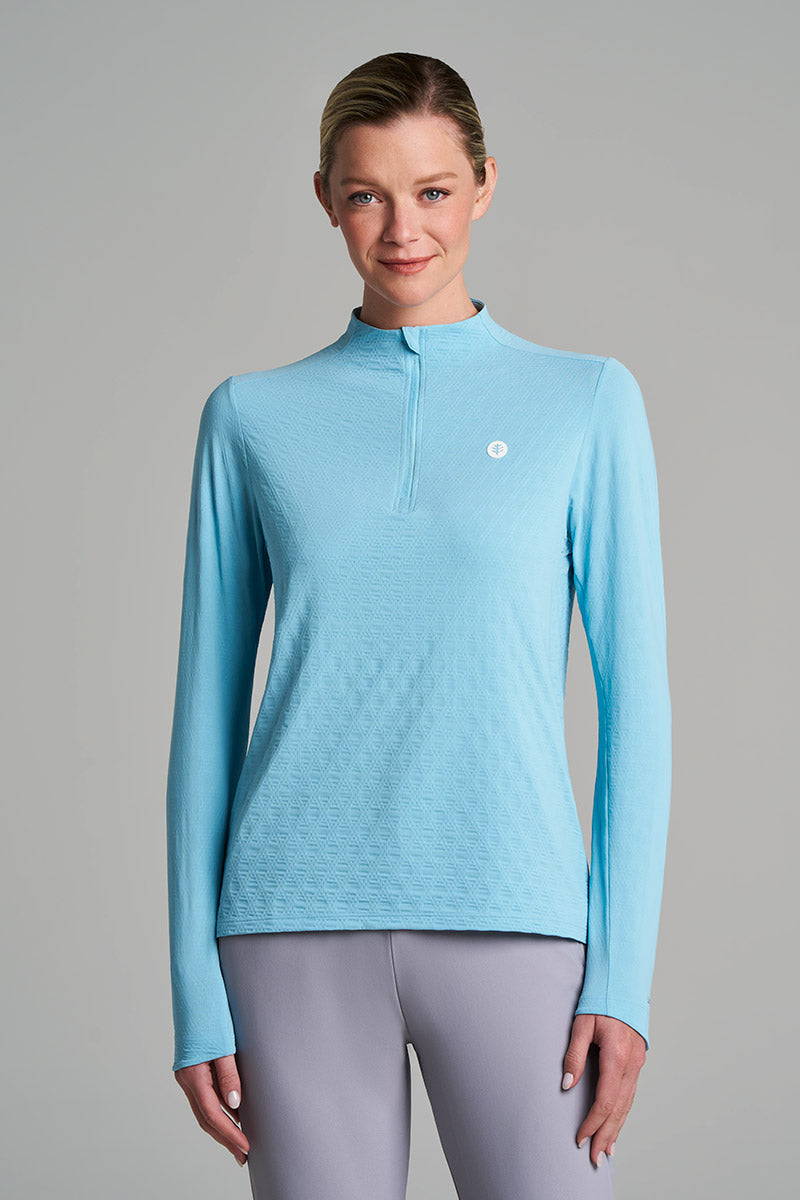 Women's Albatrose Golf Pullover | Arctic Blue Diamond Jacquard |July