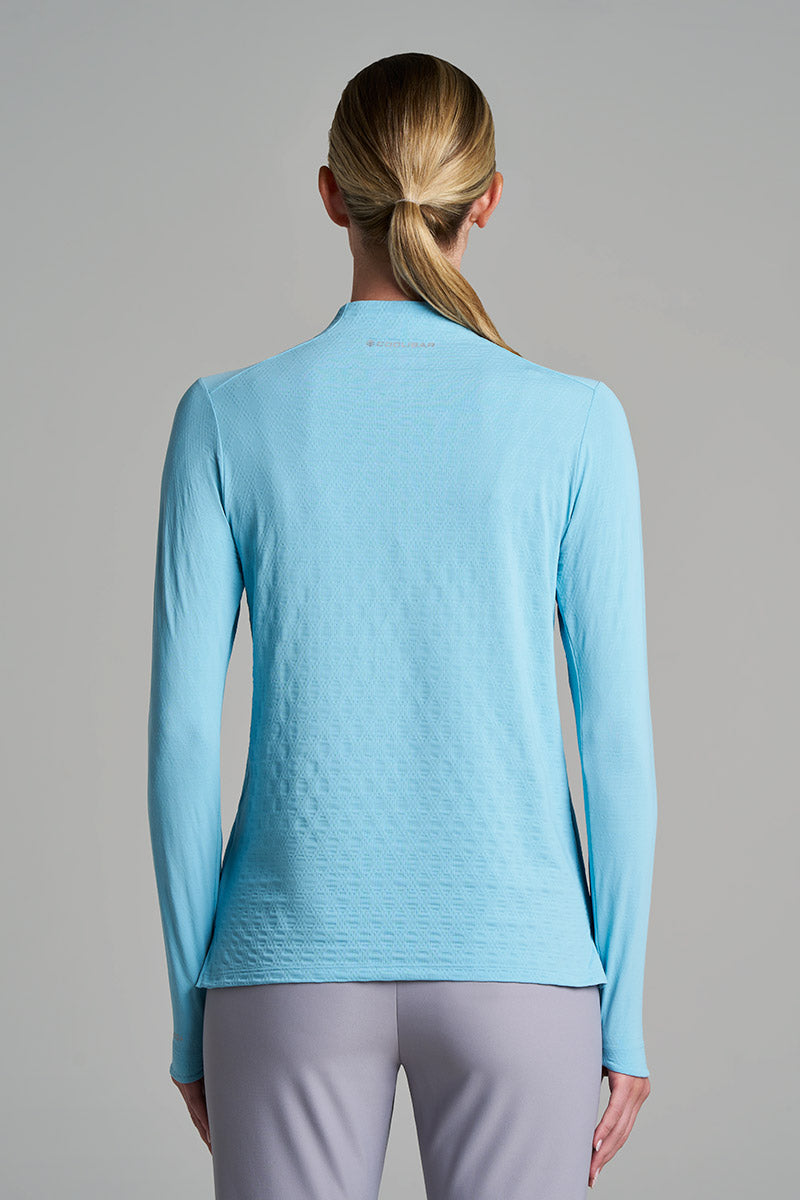 Women's Albatrose Golf Pullover | Arctic Blue Diamond Jacquard |July