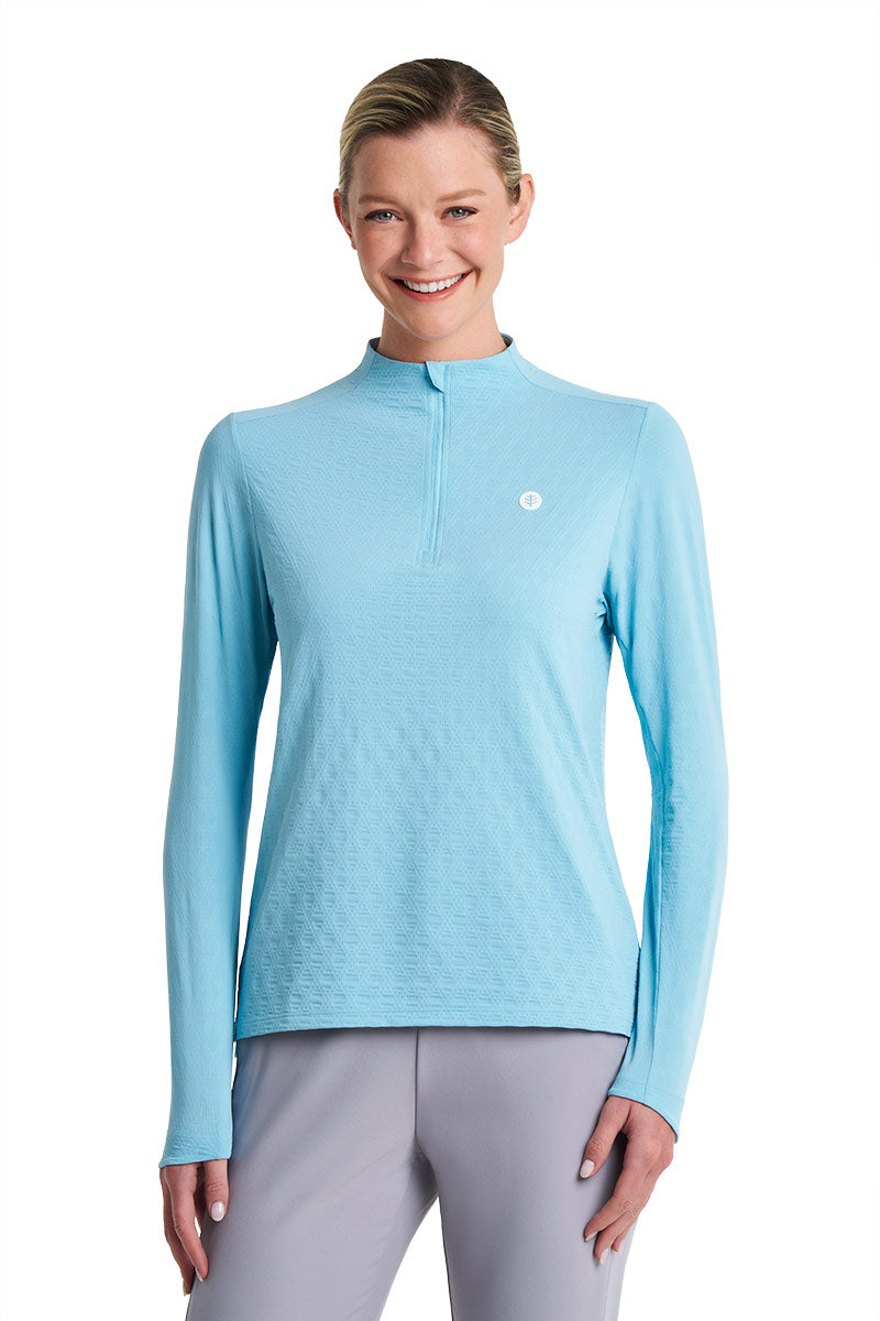 Women's Albatrose Golf Pullover | Arctic Blue Diamond Jacquard |July
