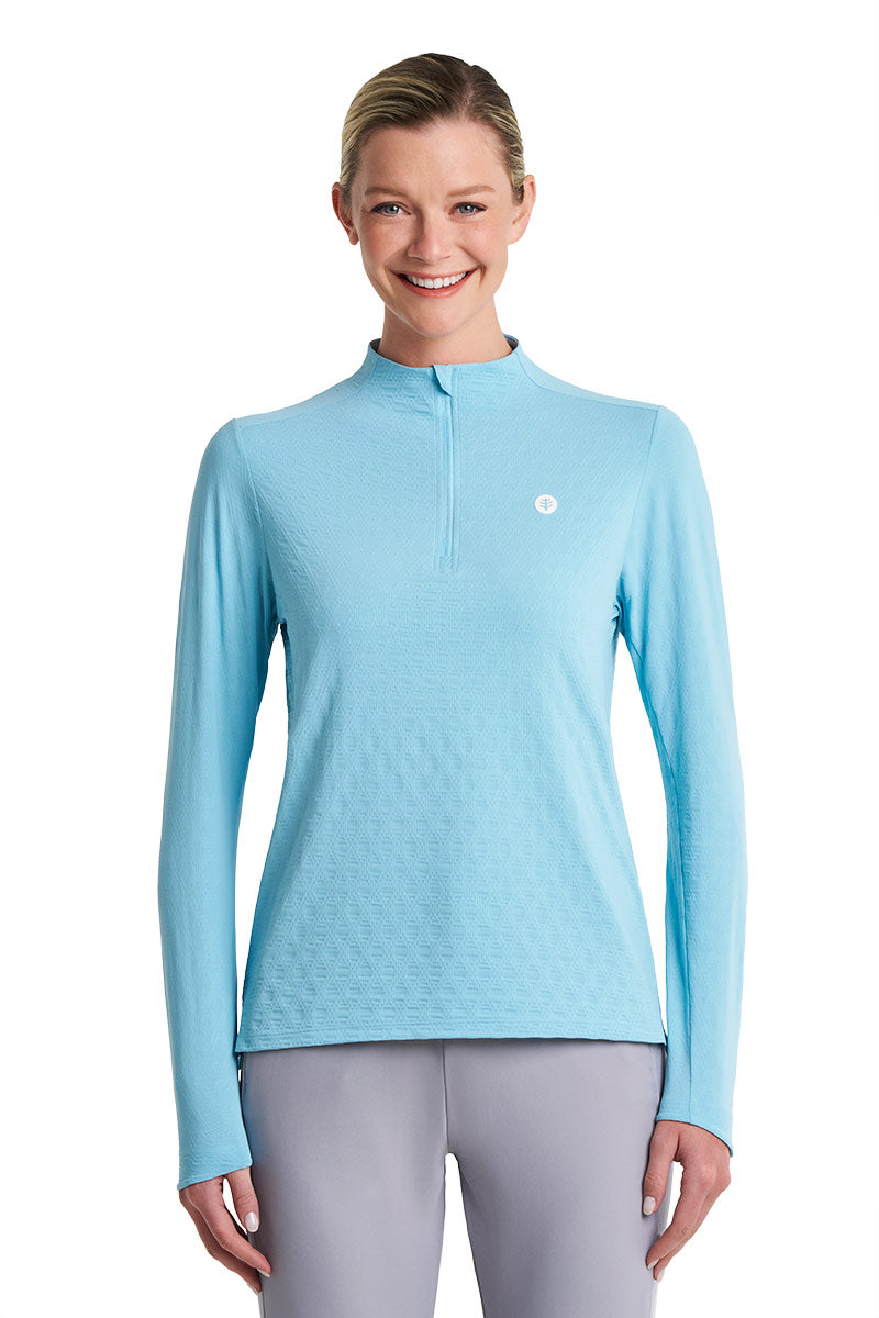 Women's Albatrose Golf Pullover | Arctic Blue Diamond Jacquard |July