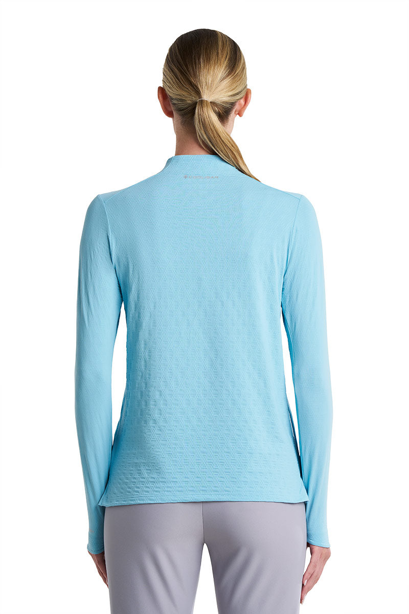 Women's Albatrose Golf Pullover | Arctic Blue Diamond Jacquard |July
