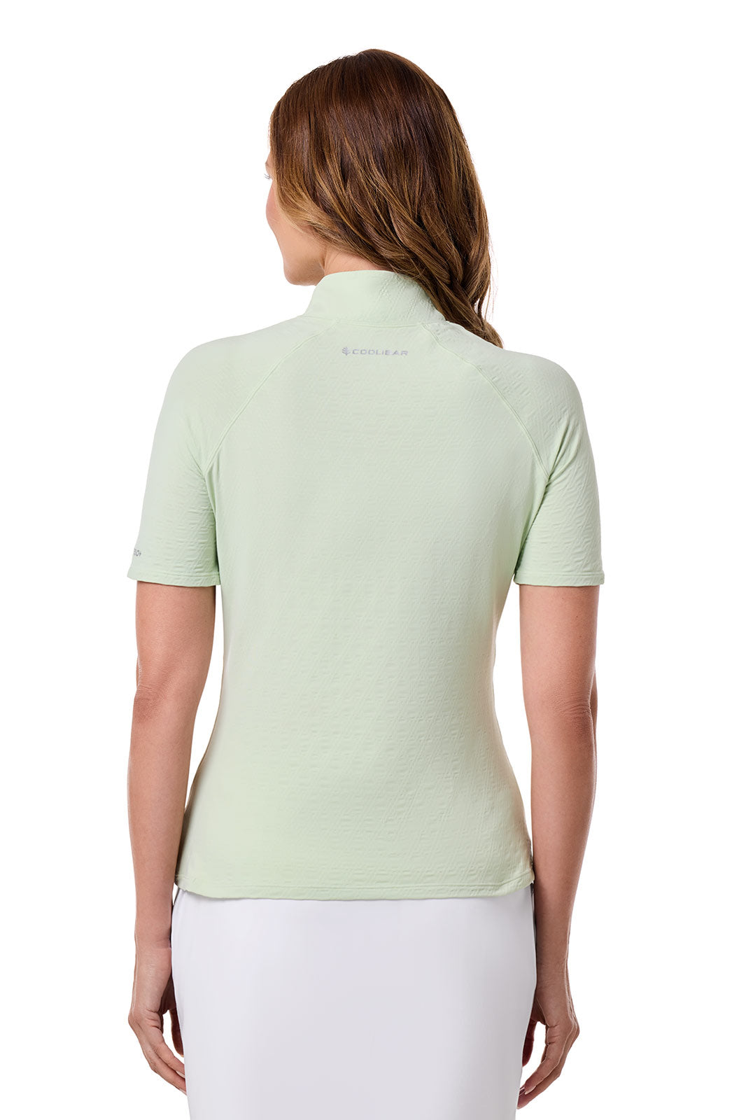 Women's Albatrose Golf Elbow Sleeve Shirt | Seedling Diamond Jacquard