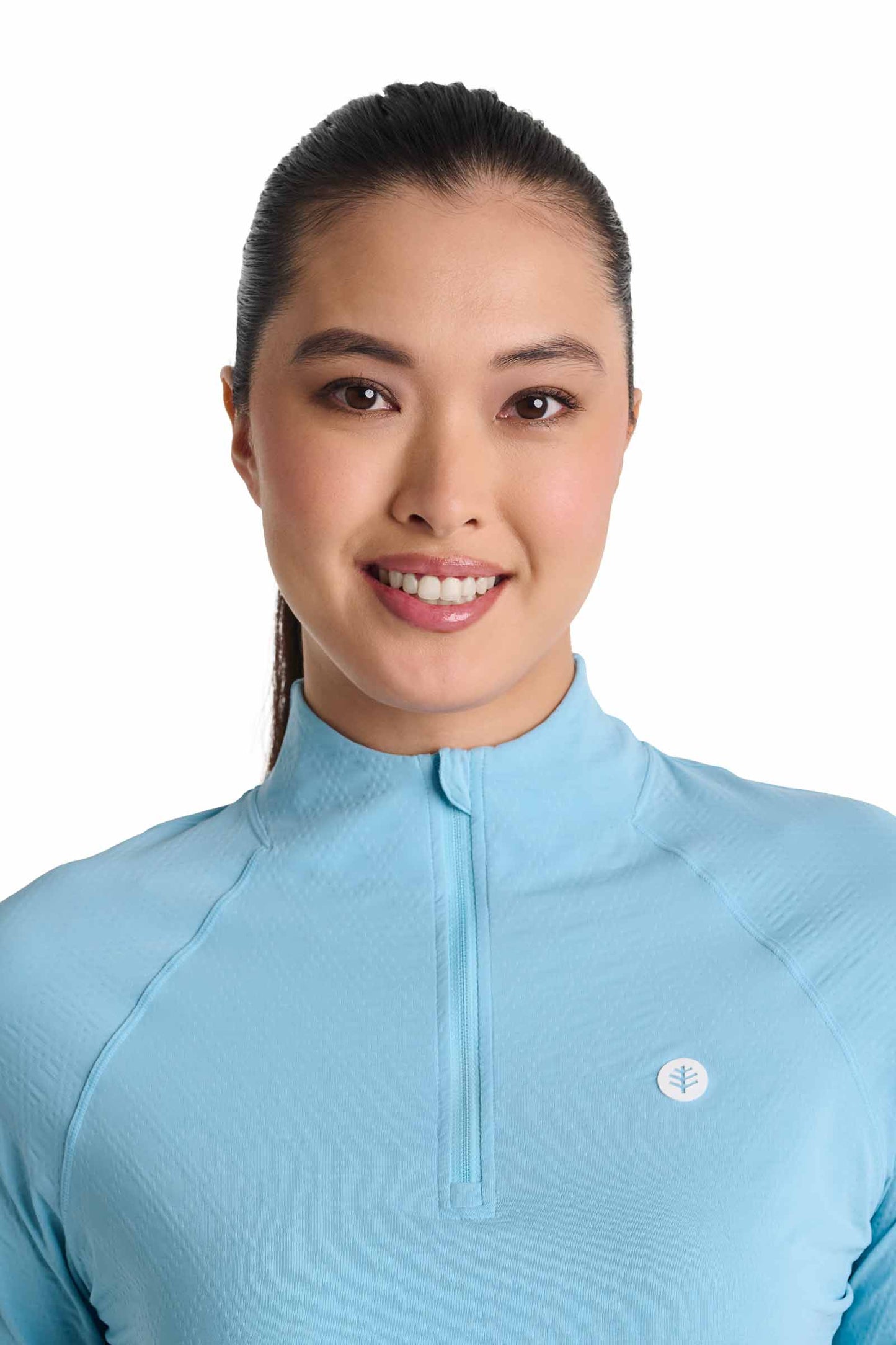 Women's Albatrose Golf Elbow Sleeve Shirt | Arctic Blue Diamond Jacquard