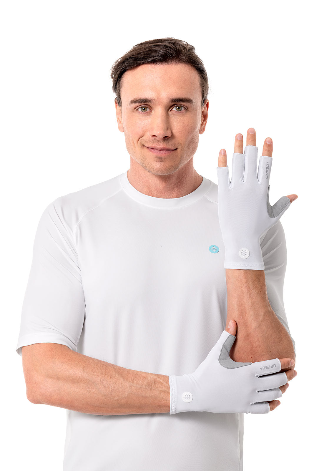 Unisex MaxShield Multi-Sport Fingerless Gloves | White
