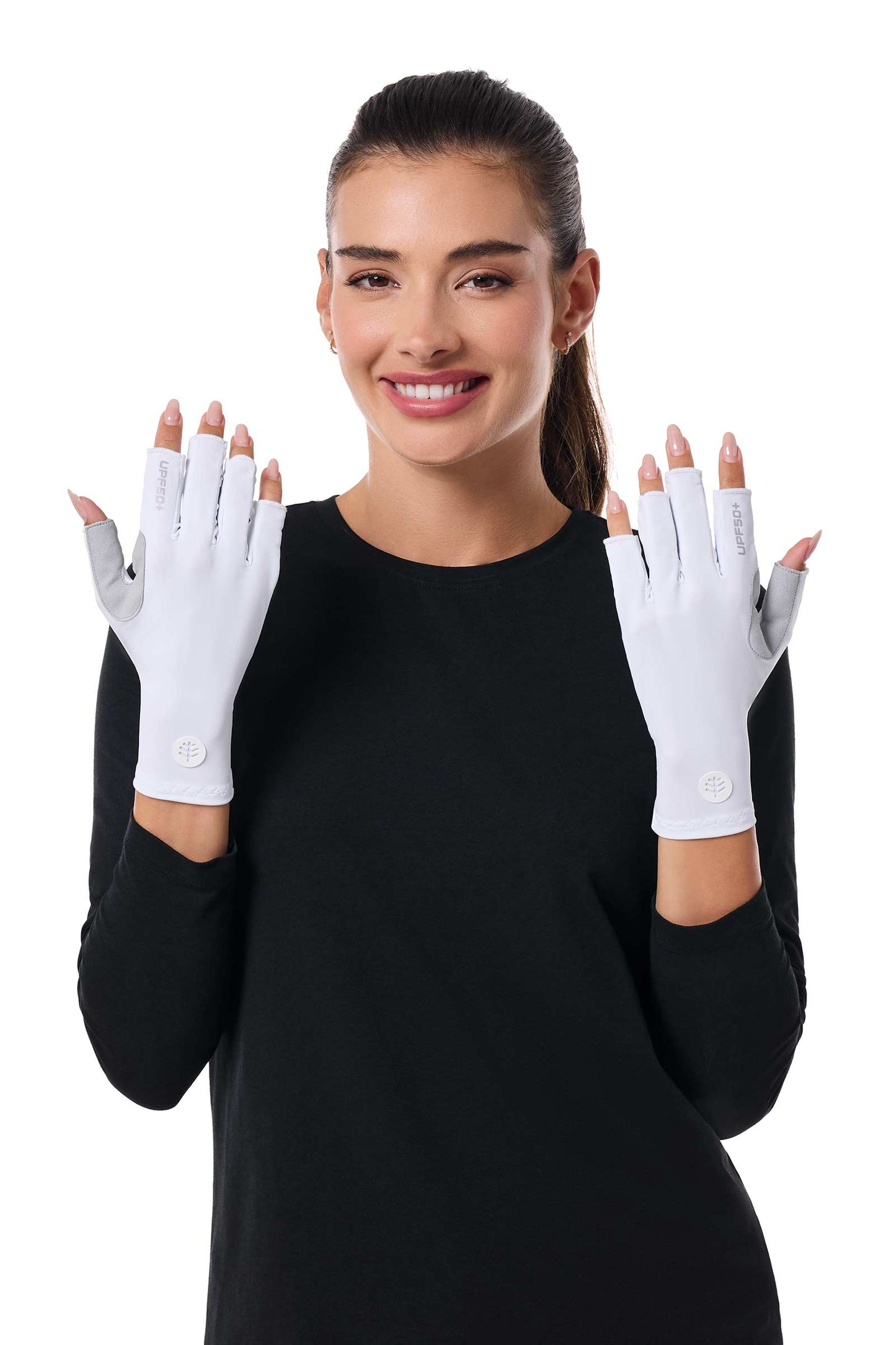 Unisex MaxShield Multi-Sport Fingerless Gloves | White