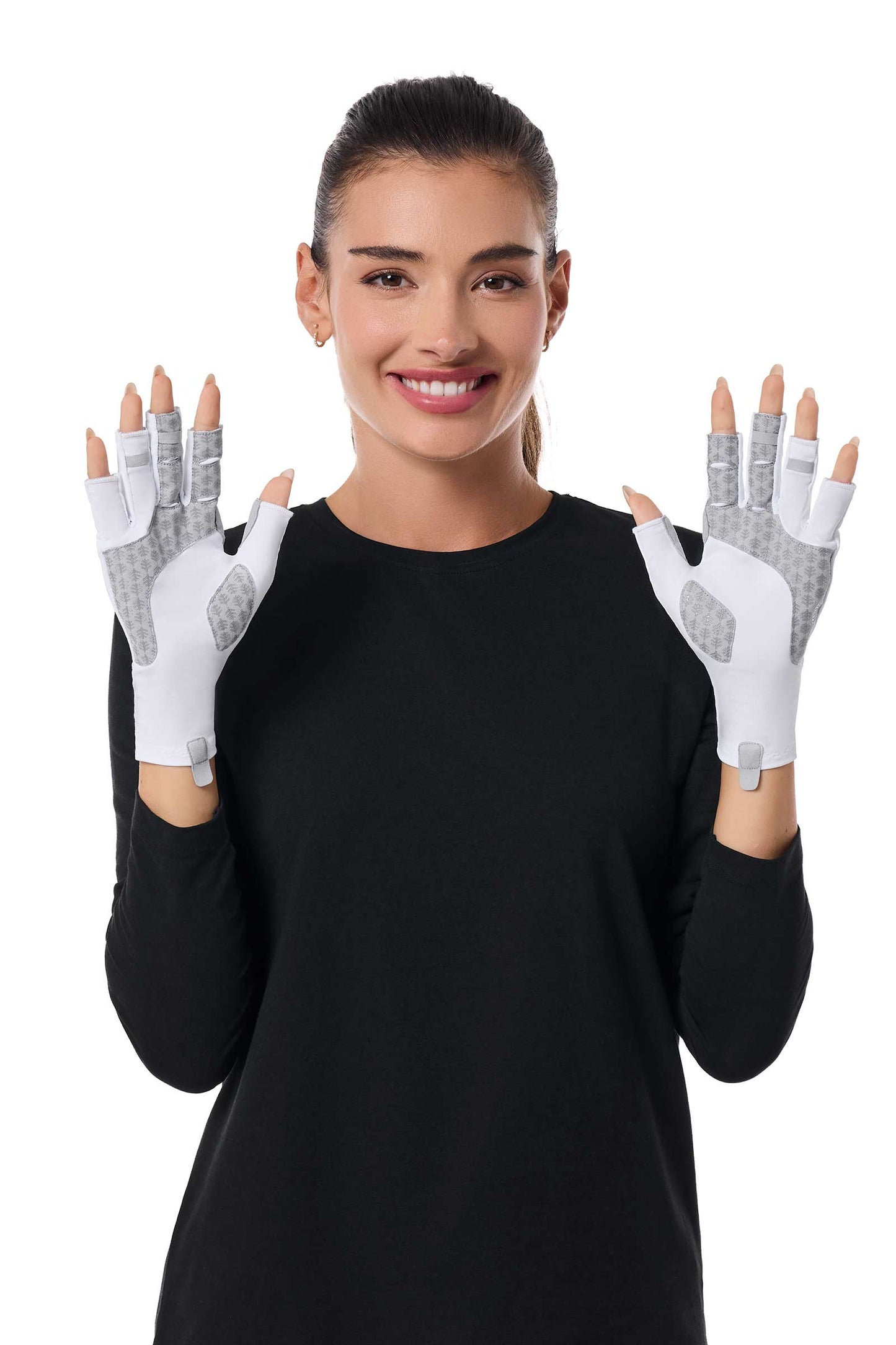 Unisex MaxShield Multi-Sport Fingerless Gloves | White