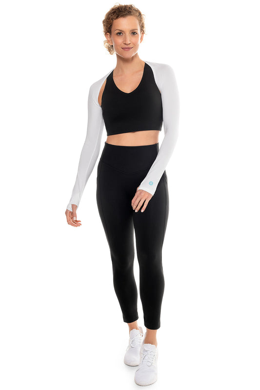 Women's Larix Shoulder Wrap UV Sleeve | White